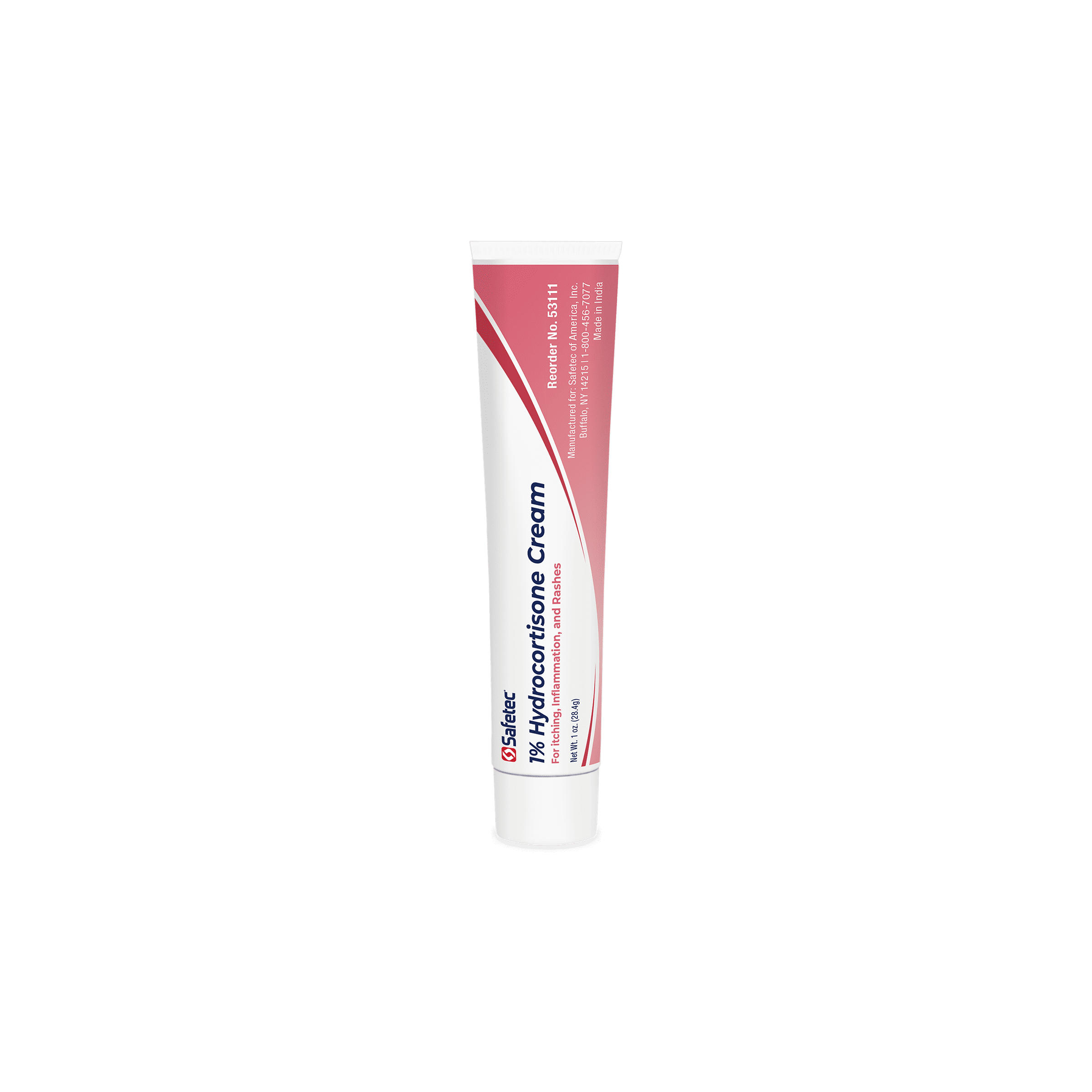 Safetec Hydrocortisone 1 Cream 1oz Tube for Itching, Swelling, Rash
