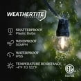 thumbnail image 2 of Brightech 27 Ft Solar LED Outdoor String Lights – 1W Retro Edison Globe Bulbs Waterproof - 27 Ft Bistro Lights, 2 of 8