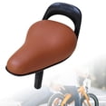thumbnail image 1 of Silla de bicicleta para niños asiento para bicicleta infantil impermeable cuero, almohadilla suave y cómoda, reparación de piezas de reparación de , Marrón, 1 of 8