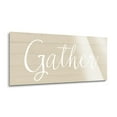 thumbnail image 2 of Gather Cream Woodgrain 36 x 18 Glass Wall Hanging Sign, 2 of 4