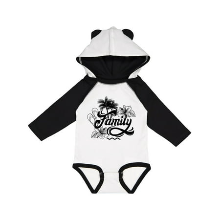 

Inktastic Family Vacation with Flip Flops Palm Trees and Hibiscus Flowers Gift Baby Boy or Baby Girl Long Sleeve Bodysuit