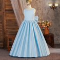 thumbnail image 6 of HAYIMI Child Elegant Satin Dress For Girls Sleeveless Long Gown Summer Pageant And Performances Soft Comfort And Flowy Tailored Fit Cozy Dresses, 6 of 8