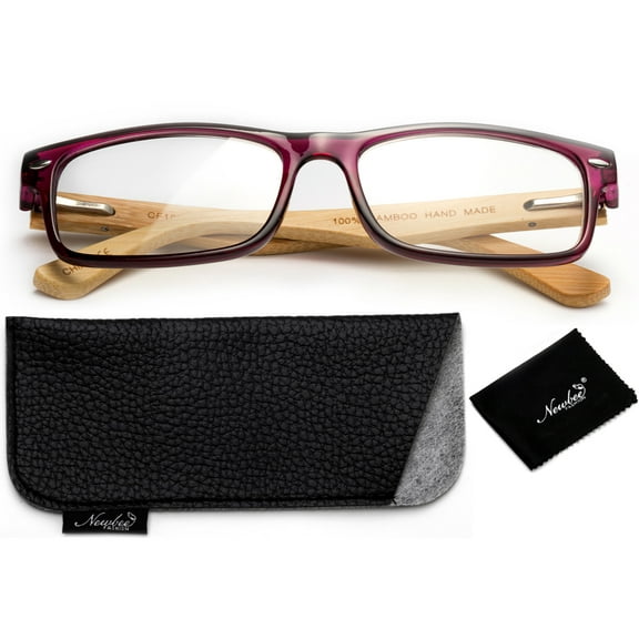 Newbee Fashion- Men Women Non Prescription Fashion Clear Lens Glasses Rectangular Frame