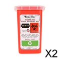 thumbnail image 1 of Contenedor para eliminación de objetos punzantes,Contenedor de objetos punzantes para tatuajes,Caja contenedora de agujas de riesgo biológico,Bote de basura con tapa,Papelera 2 piezas, 1 of 8