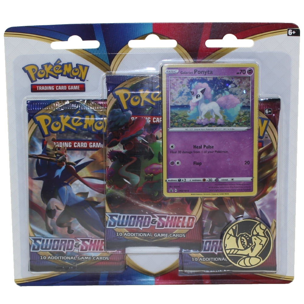 Pokemon Cards - Sword & Shield - GALARIAN PONYTA BLISTER PACK (3 Boosters,1  Coin & 1 Foil) - Walmart.com