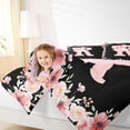 thumbnail image 3 of Erosebridal Princess Bow R Twin Bedding Sets 7-Piece, Spring Flower Bedding Comforter Set, Pink Reversible, 3 of 7