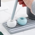 thumbnail image 2 of Pebbuoy 2 Pcs Toothbrush Holders Smooth Japanese Style Ceramics Round Solid Color Toothbrush Bases Bathroom Countertops Toothbrush Storage Stand, 2 of 7