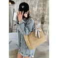 thumbnail image 5 of CoCopeaunts Summer Beach Tote Bag for Women Straw Beach Tote Bow Handbag Hobo Purse for Travel Vocation, 5 of 7