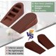 thumbnail image 2 of Big Door Stopper 2 Packs Heavy Duty Wedge Rubber Door Stop Works on All Floor Surfaces Height up to 1.9 Inches Non-Scratching Doorstops(Brown), 2 of 5