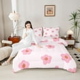 thumbnail image 4 of Castle Fairy Kids Pink Flower Queen Comforter Set,Cartoon Floral Bedding Comforter Set, 4 of 8