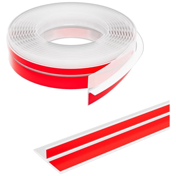 T-Shaped Door Draft Stopper, 1.97 in x 20 Ft Silicone Seal Strip for Windows Gaps, Weather Stripping Seal Strip Shower Sweep, Clear