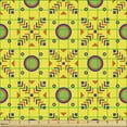 thumbnail image 2 of Abstract Sofa Upholstery Fabric by the Yard, Demonstration of Geometrical Motifs Diagonal Elements in Summer Colors, Decorative Fabric for DIY and Home Accents, Yellow and Multicolor by Ambesonne, 2 of 5
