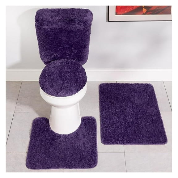 Stoneberry Home Plush 5-Piece Bath Rug Set,