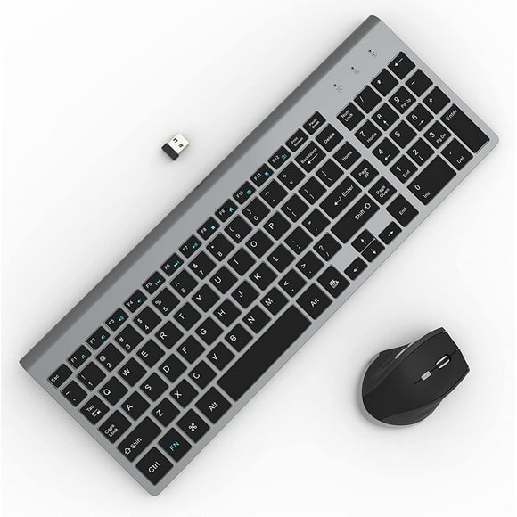 Wireless Keyboard and Mouse,2400 DPI Mouse Ultra Slim Wireless Keyboard with Mouse,Wireless Keyboard and Mouse Combo