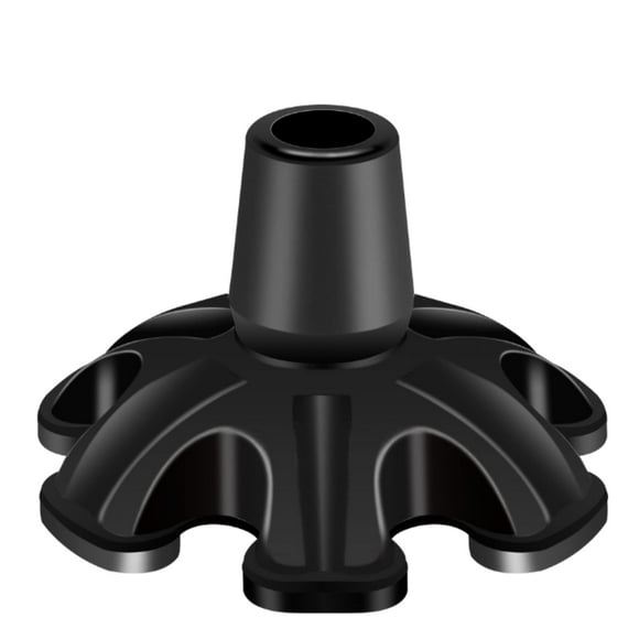 Punta de bastón PANZHENG de 3/4 de pulgada con 6 patas de apoyo, punta de bastón autoportante, base de 6 patas de apoyo, reemplazo de bastones para caminar, bastones, bastones plegables NEGRO