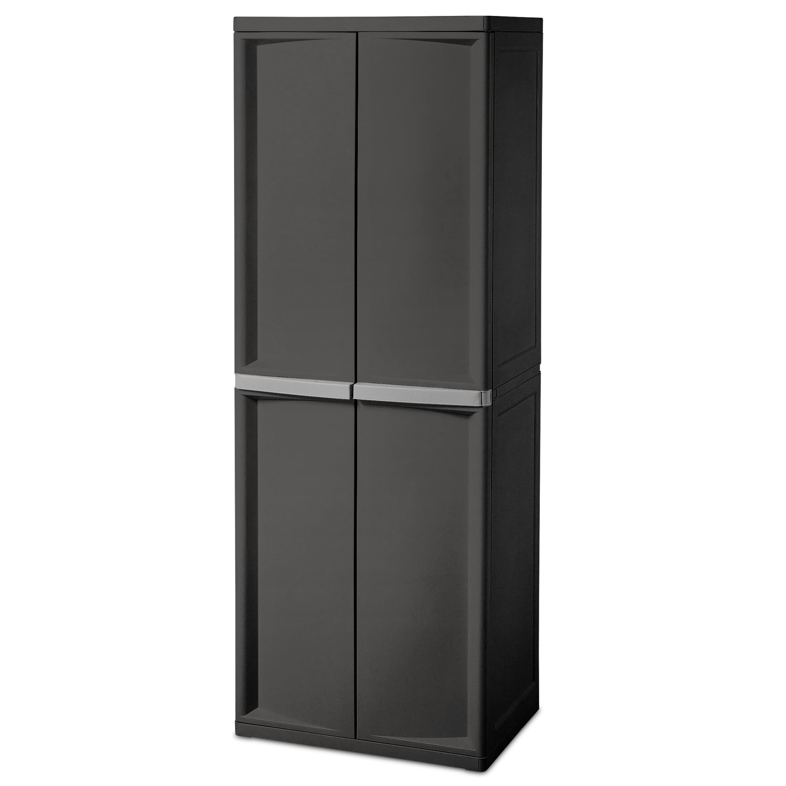 Sterilite 4 Shelf Cabinet Flat Gray Walmart Com Walmart Com