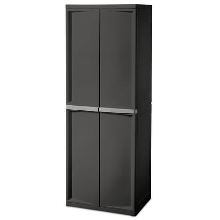 Sterilite, 4 Shelf Cabinet, Flat Gray (Best Garage Cabinets 2019)