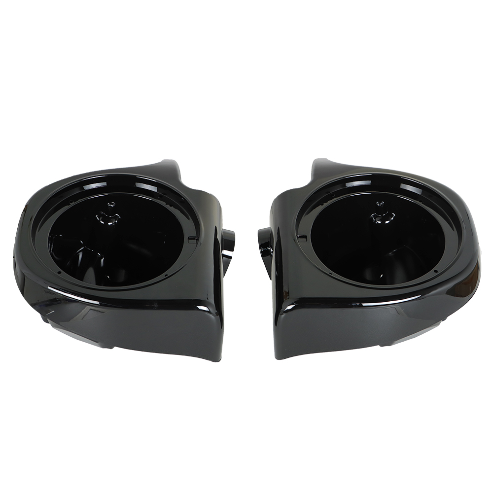 Labwork Gloss Black Lower Vented Speaker Pods For Harley Touring Road King/Glide (1994-2013) – 6.5" Pre-Drilled
