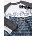 thumbnail image 2 of Boys' Rash Guard Set - 3 Piece UPF 50+ Rash Guard Swim Shirt, Bathing Suit, Goggles (5-14), 2 of 7
