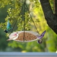 thumbnail image 4 of sruoe Bird Feeder, Hanging Bird Feeders Outdoor, Weatherproof Open Platform Bird Feeders, Decoration Wild Feeders for Outside, Garden, Patio, Yard, Deck, Silica Gel, 4 of 6