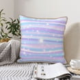 thumbnail image 6 of Kll Striped Gradient Decorative Throw Pillow Covers Velvet Soft For Couch Sofa Bedroom Living Room Outdoor -18"X18", 6 of 8