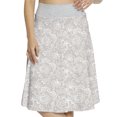 thumbnail image 1 of Women's Paisley Little Hearts and Flower A-line Printed Skirt Casual Wear, S, Pale Taupe White, by Ambesonne, 1 of 1