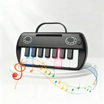 Loespoir Portable Electronic Keyboard Piano, Beginner Music Learning Instrument, Educational Toy for Skill Development & Creative Expression, with Multiple Sounds(Black)