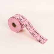 250-Pack Colored Tear-Away Event Tickets Vouchers With Random Numbers, Pink, 500 Pieces Per Roll For Parties Weddings Events And Gatherings