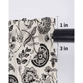 thumbnail image 6 of Black Spring Floral Curtains 54 Inch Length,Sheer Curtains for Bedroom Living Room Window Summer Botanical Farmhouse Vintage Rod Pocket Drapes Kitchen Curtains Small Half Window 52"x54" 2 Panels, 6 of 6