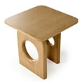 thumbnail image 3 of Benjara Noe Ohan 22" Side End Table- Square Top- Light Brown Solid Rubberwood, 3 of 5