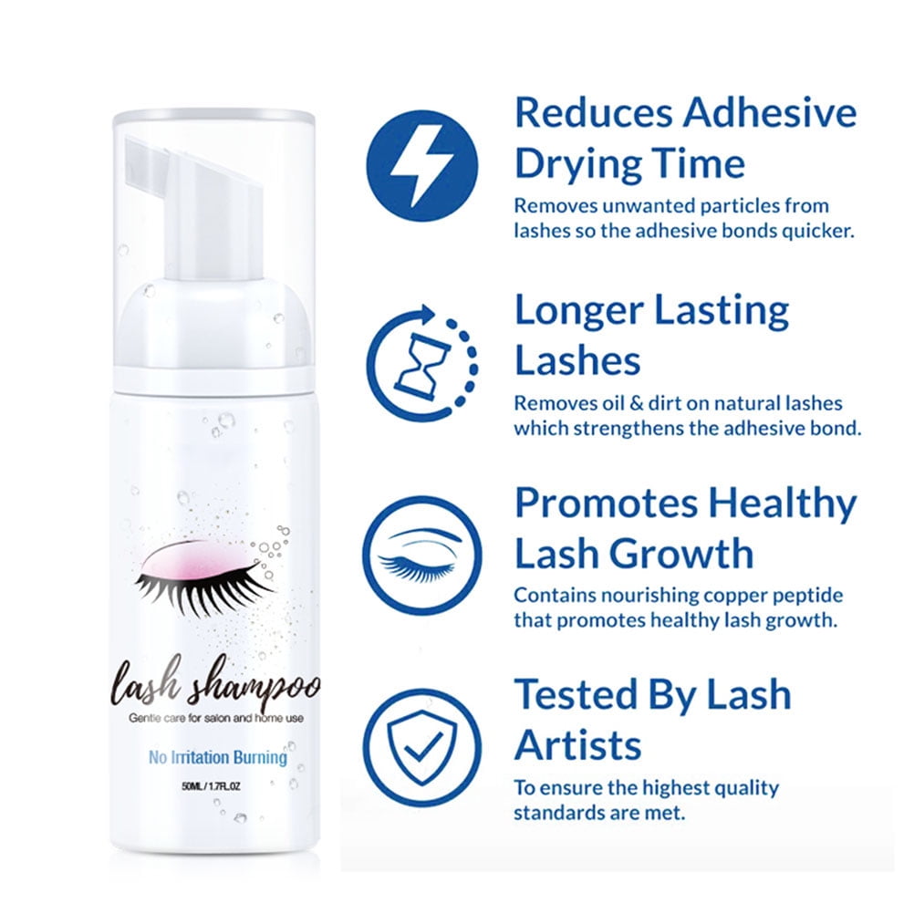 Shampooing Moussant Nettoyant Pour Extensions De Cils - Flacon 50 Ml - Neuf