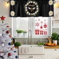 thumbnail image 5 of Black Daisy Bees Curtain Valances for Windows, Kitchen Valance Window Treatments Panel 2 Pack, Spring Farmhouse Honey Floral Rings Rod Pocket Short Curtains for Bathroom Bedroom 54 x 18 Inch, 5 of 8