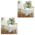 thumbnail image 4 of Destyer Cotton Table Cover Easy Care And Wide Application Reliable Choice For Everyday white 100*140CM 2Set, 4 of 6