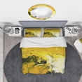 thumbnail image 3 of Designart 'Yellow Acrylic Hand Painted Marble' Modern & Contemporary Duvet Cover Set, 3 of 4