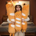 thumbnail image 4 of Almohada gigante de 100cm para decoración del hogar, juguete de peluche con forma de gato y pan largo, cojín para dormir, 4 of 5
