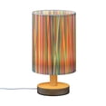 thumbnail image 2 of Bright and Rainbow Color Stripes Bedside Table Lamp LED Warm Lights with USB Charging Port Retro Cylinder Desk Lamps, 2 of 7