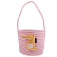 thumbnail image 5 of Pink Cotton Rope Woven Basket for Home Use Decorative Storage with Handle 12.5 x 12.5 x 10 inches, 5 of 5