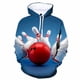 thumbnail image 3 of Sudadera con capucha con estampado 3D de bola de bolos para hombre, sudadera de manga larga con personalidad, sudadera para niños, ropa deportiva para exteriores, 3 of 5