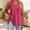 Hot Pink, variant on Women's Plus Size Tank Tops– V-Neck Sleeveless Casual Top with Side Slit– Loose Fit Summer Tee XL-5XL