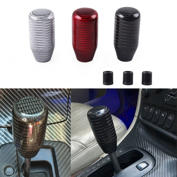 Walbest Carbon Fiber Shift Knob Universal Shift Knobs with 3 Adapter