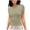 A-Army Green36, variant on XIAOCHA Women's Slim Fit Basic Tee Short Sleeve Top for Casual Style