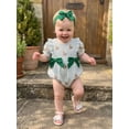thumbnail image 3 of Cenuakty Newborn Girl Outfit, Short Sleeve Crew Neck Stripes Duck Print Bodysuit with Headband Summer Clothes, 3 of 9