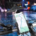 thumbnail image 3 of HUGFEGWE Motorcycle Mobile Phone Holder, rain Proof and Anti-Shake, Big Phone Friendly, Bicycle Mobile Phone Holder, Easy to Install, Handlebar Phone Holder, Mobile Phone CJB91-105003, 3 of 5