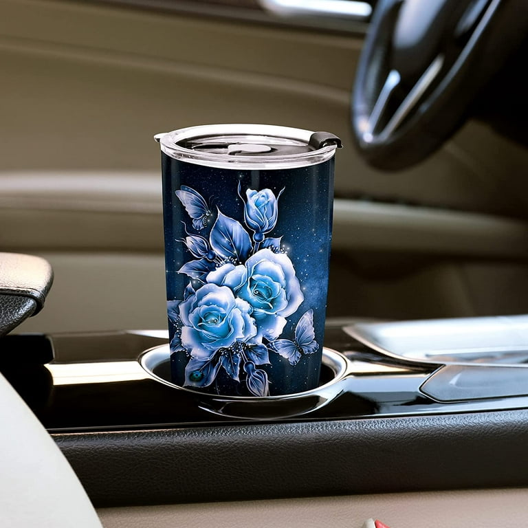 Mom Gifts from Son - 20oz Stainless Steel Insulated Blue Rose Mom