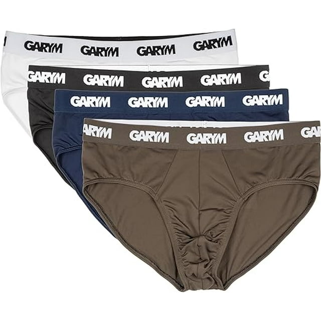 Gary Majdell Sport Men's Microfibre Bikini Brief, Moisture-Wicking Underwear, 4 Pack (Multi, Large)