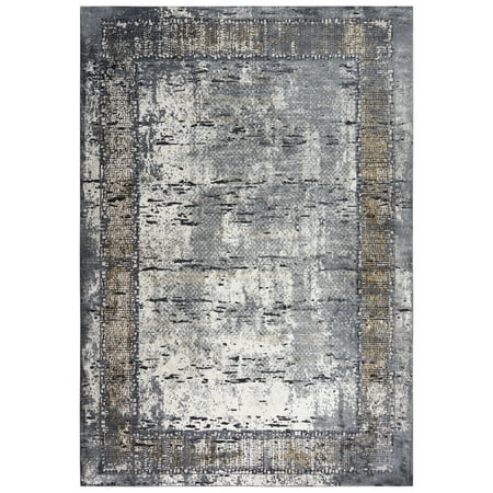 Rizzy Rugs Emerge Area Rug EMG930 Beige/Charcoal Cracked Faded 8  6  x 11  6  Rectangle Manufacturer: Rizzy Rugs Collection: Emerge Rugs Style: Emerge Rugs: EMG930 Beige/Charcoal Specs: SyntheticsOrigin: Made in TurkeyThe air of luxury hangs upon Rizzy Home s Chelsea collection. The soft ivory  gray and teal are both modern and timeless  combined with elegant abstract patterns and a very soft feel make a terrific addition to any space. These pieces are machine made in Turkey and feature a 100% super soft polypropylene pile.