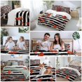 thumbnail image 5 of Christmas Cardinal Bird 4 Piece Duvet Cover Set Queen Size Winter Red Birds Black White Strips Soft Bedding Set Comforter Cover, 1 Duvet Cover 1 Flat Sheets and 2 Pillowcases, 5 of 9