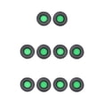 thumbnail image 1 of QualitChoice Coussinets d'Oreille pour Casque de Jeu Rond en Cuir Remplacement pour Skullcandy HES2.0 Vert 5Ensemble, 1 of 6