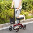 thumbnail image 2 of HOMCOM Genou Walker Pliable Steerable Médical Genou Scooter avec Sac de Rangement, 2 of 9