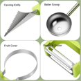 thumbnail image 4 of 6-in-1 Stainless Steel Watermelon Fruit Slicer-includes Melon Baller, Fruit Separator, Fruit Slicer, Seed Remover, Fruit Peeler, 4 of 5